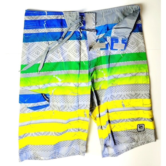 Island Haze Board Water Shorts Mens Large MultiColor Swim Trunks Surf VGC - Picture 5 of 11